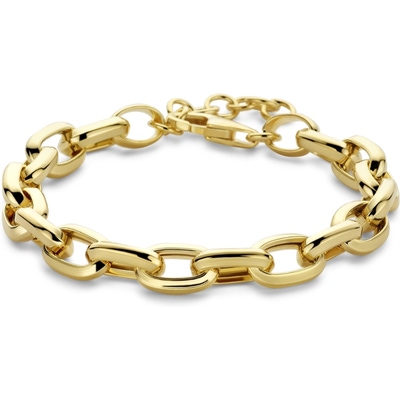 armband anker 8 mm 18 3 cm 3 micron zilver verguld geel