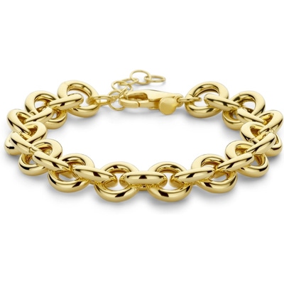 armband 11 mm 17 3 cm 3 micron zilver verguld geel