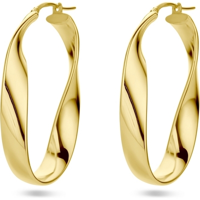 oorringen gedraaid 1 micron zilver verguld geel