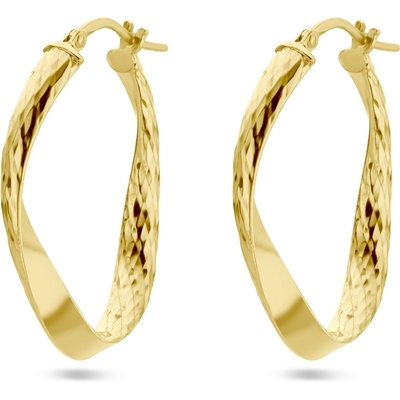 oorringen gediamanteerd 1 micron zilver verguld geel