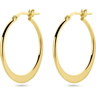 oorringen spitse buis 1 micron zilver verguld geel