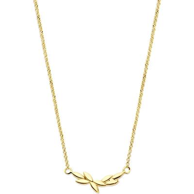 collier 40  5 cm 3 micron zilver verguld geel
