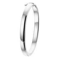 bangle scharnier massief 4 x 60 mm zilver gerhodineerd