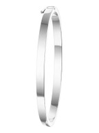 bangle vlak scharnier massief 40 mm zilver gerhodineerd