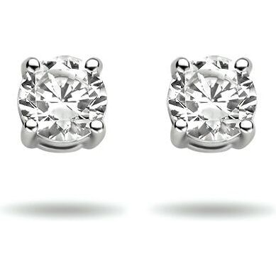 Treasure Collection TC-39788 Witgouden oorknoppen met zirkonia