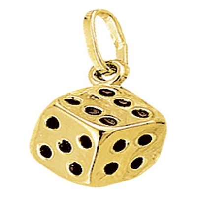 hanger dobbelsteen 14K geelgoud