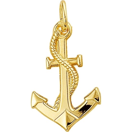 884843 14k gouden hanger anker 26,5 mm