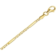 The House Of Jewels THOJ2482 14k gouden valkenoog schakelarmband 2 mm