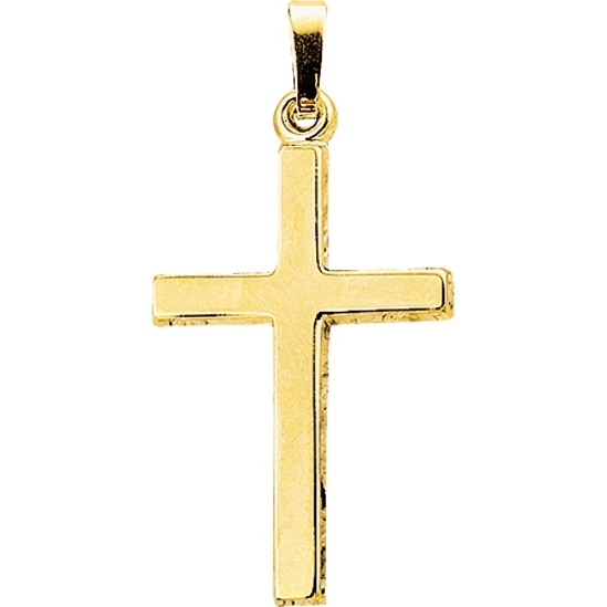 TC-13316 14 karaat gouden kruisje hanger