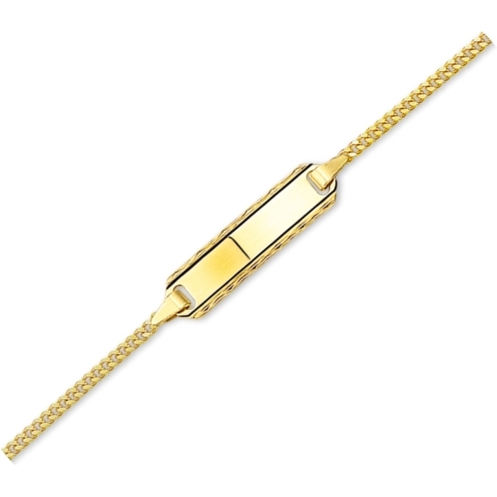 885378 14k gouden graveerarmbandje gourmet 5 mm