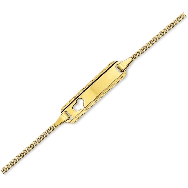 885379 14k gouden graveerarmbandje met hartje 5 mm