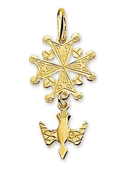 Treasure Collection TC-881293 14 karaat gouden hanger hugenotenkruis 25 mm