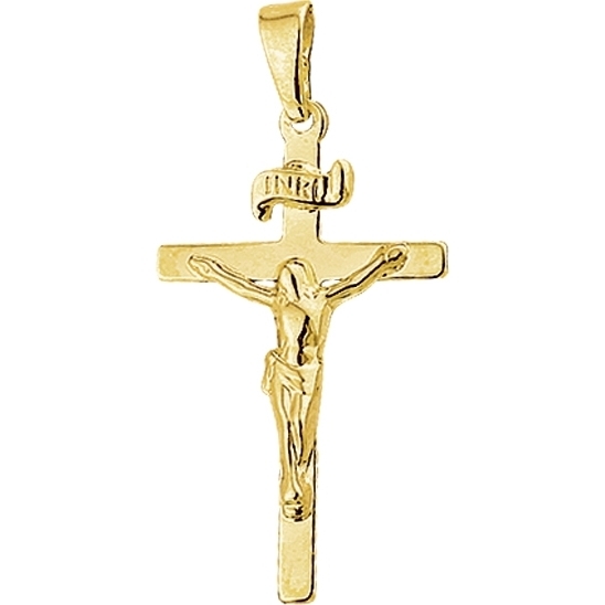 884849 14k gouden hanger kruis en corpus