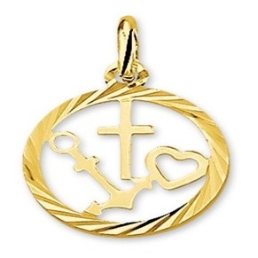 Treasure Collection TC-42914 Gouden bedel geloof, hopp en liefde