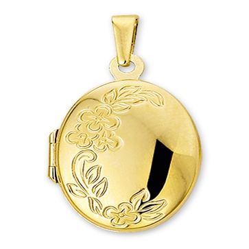 medaillon gravure 14K geelgoud