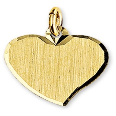 graveerhanger mat gediamanteerd 14K geelgoud