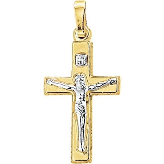 884872 14k gouden hanger kruis met corpus