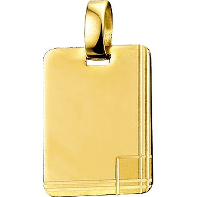 graveerhanger polimat gediamanteerd 14K geelgoud