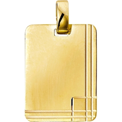 graveerhanger polimat gediamanteerd 14K geelgoud