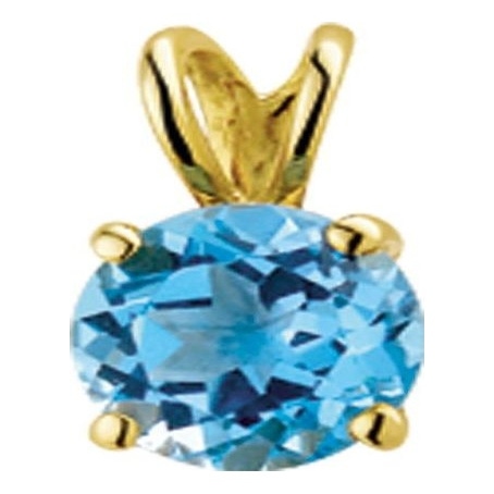 Treasure Collection TC-881615 14 karaat gouden hanger met topaas 10,5 mm