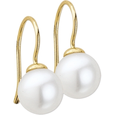 885759 14k gouden oorhangers met parel franse haak