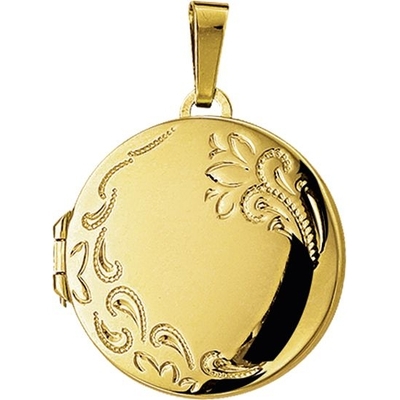 medaillon gravure 14K geelgoud