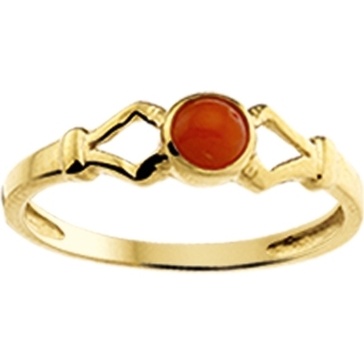 884260 14k gouden ring met rode koraal