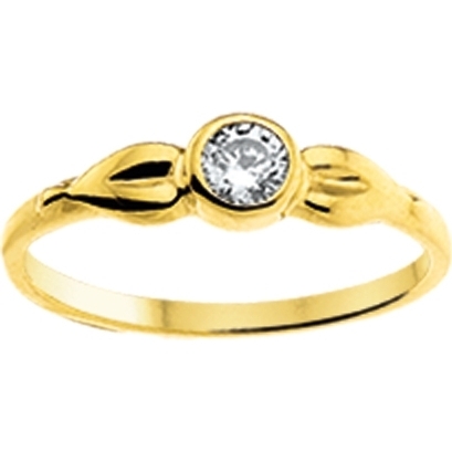 884262 14k gouden kinderring met zirkonia