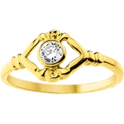 884264 14k gouden kinderring met zirkonia