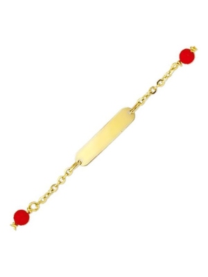 Treasure Collection TC-24778 14 karaat gouden naamplaat armband kinderen 4 mm