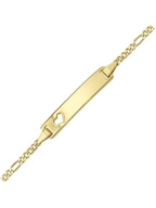 Treasure Collection TC-49571 14 karaat gouden graveerarmband met hartje 5 mm