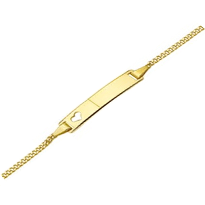 Treasure Collection TC-49569 14 karaat gouden graveerarmband met hartje 5 mm