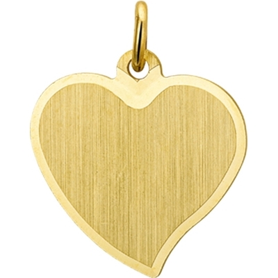 graveerhanger hart polimat 14K geelgoud