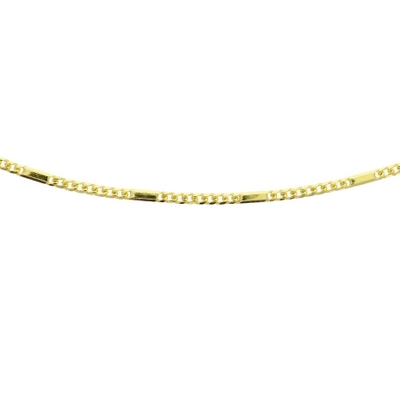 collier gourmette met tussenstuk 20 mm 14K geelgoud