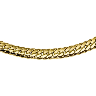 collier gourmette 65 mm 45 cm 14K geelgoud