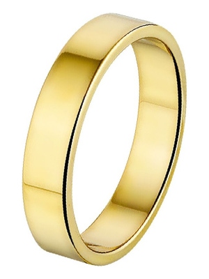 Treasure Collection A415 Amorio 14 karaat gouden trouwring 4 mm