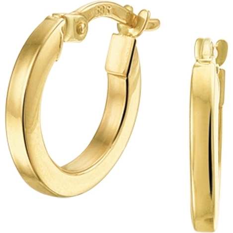 885741 14k gouden oorringen 2 mm vierkant