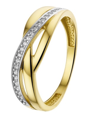 Treasure Collection TC-43236 Gouden ring met zirkonia