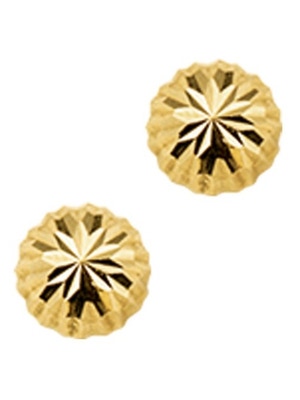 oorknoppen gediamanteerd 14K geelgoud