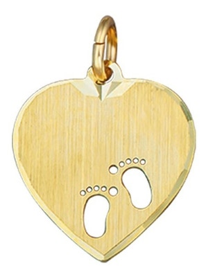 graveerhart voeten 14K geelgoud