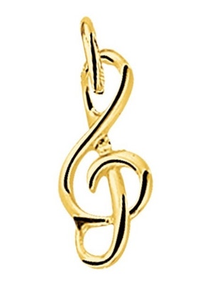 Treasure Collection TC-42900 Gouden bedel muzieksleutel