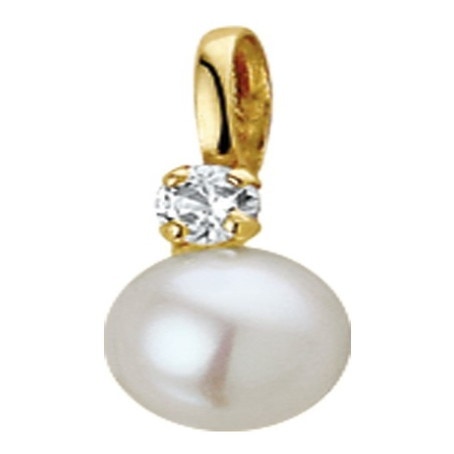 Treasure Collection TC-42931 Gouden hanger parel en zirkonia