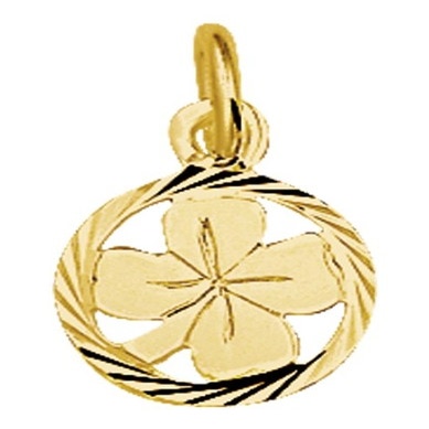 Treasure Collection TC-42912 Gouden bedel klaver gediamanteerd