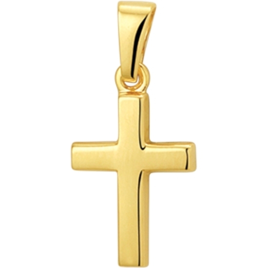 884896 14k gouden hanger kruisje 12,5 mm