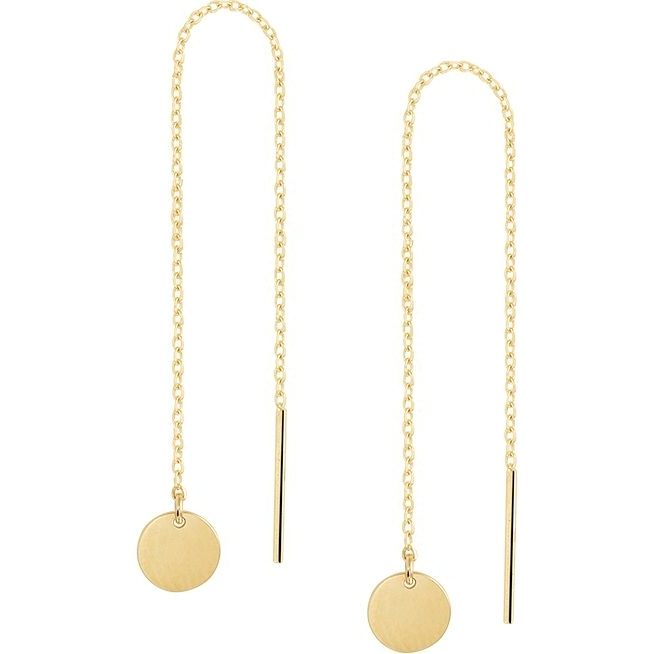 Treasure Collection 882541 14k gouden doortrekoorbellen rondjes