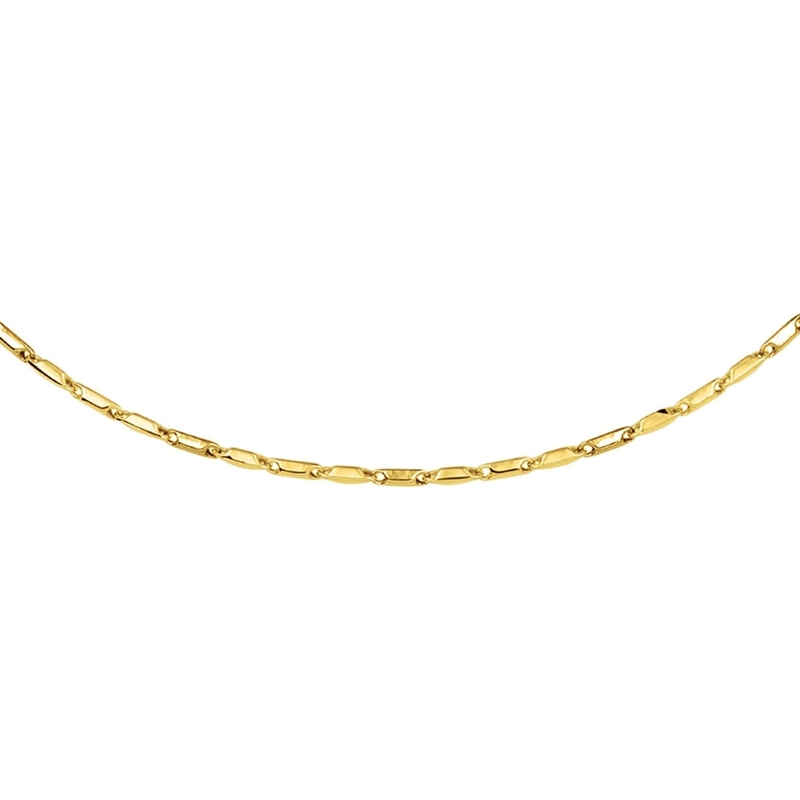 Treasure Collection 883986 14k gouden schakelketting met staafjes