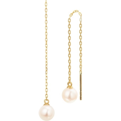 doortrekoorbellen parel 14K geelgoud