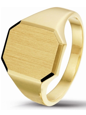 Treasure Collection TC-47851 14 karaat gouden graveerring gediamanteerd E048