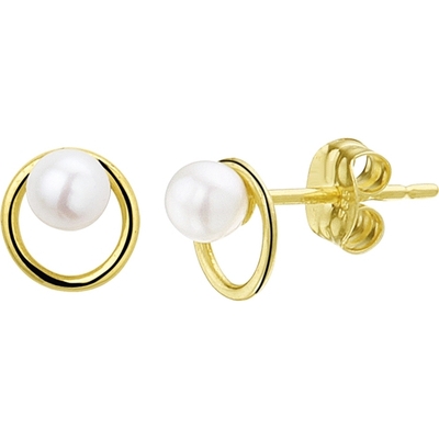 oorknoppen parel 14K geelgoud