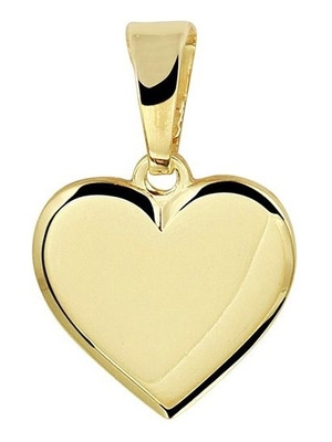 Treasure Collection TC-48231 14 karaat gouden hanger graveerhartje